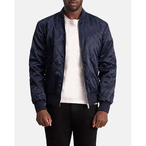 Chaqueta Universitaria Azul Acolchada Danson, Chaqueta Reversible de Satén de Alta Calidad con Bordado, Diseño con Letras, Estilo Urbano, Talla XS, Casual - Product Image 3