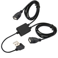USB 2.0-Stecker 2XUSB 2.0A 2-in-1-Splitter-Verlängerungsadapterkabel 90 Grad linker Winkel 30cm Länge für Kamera lade daten