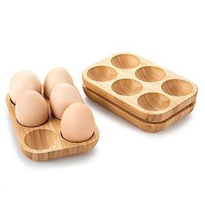 Soporte de madera para huevos de alta calidad para uso en el mercado agrícola de cocina; Utensilios para huevos Utensilios de cocina Bandeja de huevos para almacenamiento seguro de huevos Keed - Product Image 2