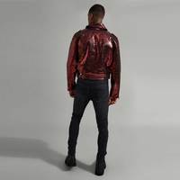 Veste en cuir pour homme de bonne qualité au design unique Article frais Taille régulière Tenue tendance Veste en cuir pour homme