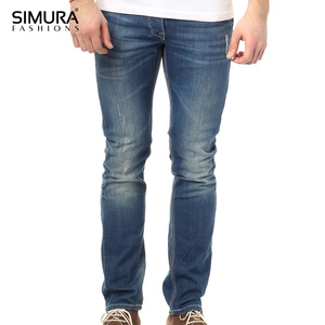 Service OEM Spandex – Nouveaux Jeans Déchirés Décontractés pour Hommes, Style Western Tendance, Coupe Droite en Coton, Coupe-Vent - Product Image 2