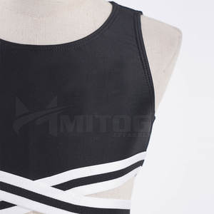 Vente en gros d'uniformes de pom-pom girl pour femmes personnalisés avec ensembles à bas prix en strass avec logo personnalisé - Product Image 3