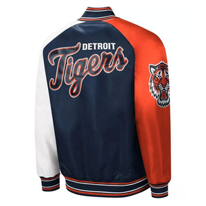 แจ็กเก็ตบอมเบอร์ซาตินเสื้อแจ็คเก็ตผ้าไหมปักลายย้อมสีสไตล์วินเทจมหาวิทยาลัยอเมริกันปกตั้งสไตล์วินเทจ - Product Image 6