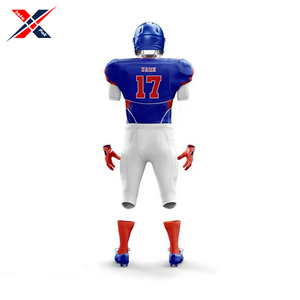 Uniforme de fútbol americano azul y blanco de alta calidad, tela ligera, para uso deportivo OEM el mejor servicio, talla grande disponible - Product Image 5
