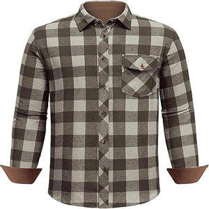 Camisa de Franela para Hombre de Material Duradero, Disponible al por Mayor, Camisa de Franela para Hombre Antiarrugas Hecha a Medida con Calidad Premium - Product Image 1
