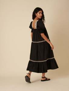 Vestido de media manga bordado, bata estampada, corbata, manga acampanada, Maxi vestido brillante, nuevo y Sexy, encanto étnico, Maxi vestido bohemio - Product Image 5