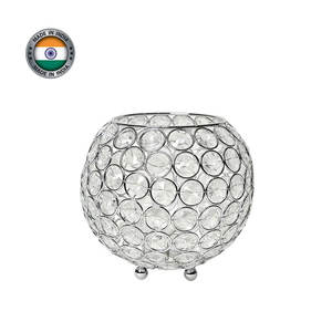 Latest Collection Candle Crystal Bowl With Diamond New Design Candle Crystal Bowl at Wholesale Price - Product Image 1