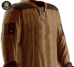 Tenues de hockey sur glace personnalisées OEM de haute qualité, imperméables, avec nom et numéro d'équipe personnalisés, 100 % polyester, prix de gros - Product Image 4