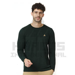 T-shirt à manches longues de qualité supérieure pour T-shirt léger pour hommes T-shirt à manches longues de couleur unie - Product Image 4