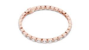 Pulsera de Boda de Oro Amarillo de 14K con Diamante Cultivado en Laboratorio y Esmeralda para Mujer, Regalo de Aniversario Nupcial Certificado de Lujo, Elegante - Product Image 5