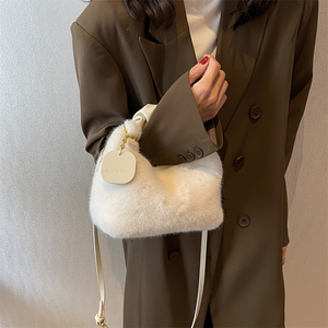 Borsa a Tracolla Mini in Peluche per Donne e Ragazze, Elegante e Carina Borsa a Spalla in Finta <span class=keywords><strong>Pelliccia</strong></span> - Product Image 5