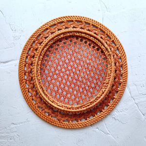 Napperons en rotin tissés à la main Produits écologiques Fabriqués au Vietnam Décoration de table Napperon tissé Vente en gros Moderne - Product Image 5