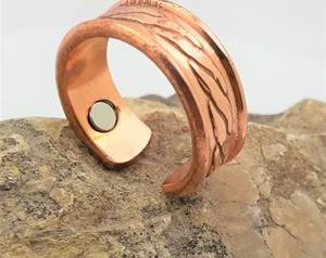 Handmade <b>Copper</b> <b>Magnetic</b> Finger Ring Metal Crafts-Safe Product with Religious Antique Modern & Traditional Styles - Product Image 3