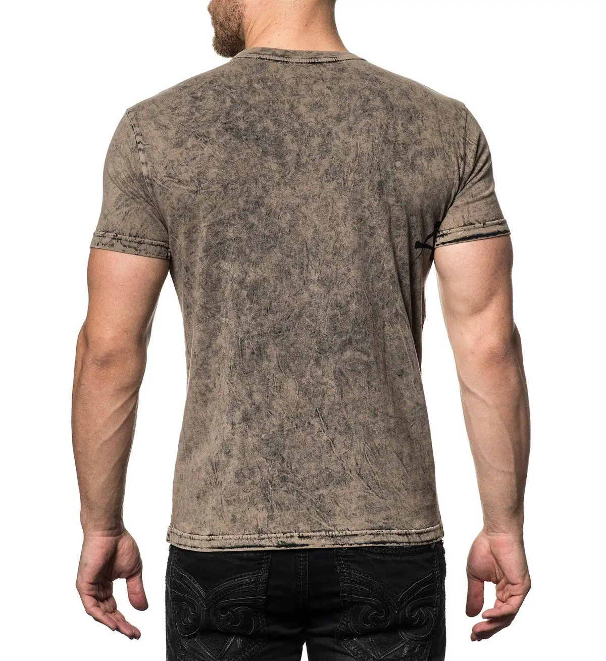 Kaus Pola Abstrak Gaya Macho untuk Pria 100% Katun Desain Kustom Logo Cetak Kustom