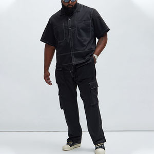 NUEVAS Camisetas de Manga Corta Negras 2026, Primavera, Tallas Grandes, Logotipo Personalizado, Cuello en V para Hombre, 100% Algodón Ecológico, Estilo Urbano, Camisetas con Contraste - Product Image 4