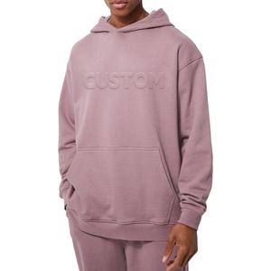 Nouveaux vêtements Logo personnalisé gaufrage capuche sweat à capuche 100 coton poids lourd hommes Designer sweats à capuche ODM/OEM Service à capuche - Product Image 5