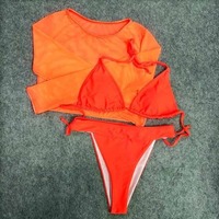 Conjunto de Bikini Personalizado 2023, Venta Caliente, OEM, 6 Piezas, Cuello en V, Secado Rápido, para Mujer, Envío Gratis