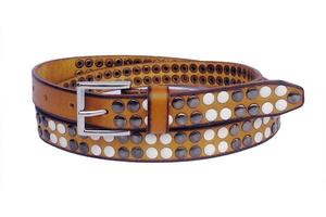 Ceinture en cuir de vache véritable décontractée faite à la main avec boucle en alliage, cuir pleine fleur tanné végétal, Inde, au meilleur prix - Product Image 5