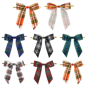 Lazos de Tartán Personalizados Hechos a Mano con Diseño de Cuadros de Búfalo y Lazos de Regalo para Envolver Pasteles y Bolsas de Regalos - Product Image 1