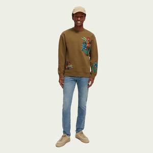 Precio al por mayor de fábrica, sudadera bordada transpirable de secado rápido para hombre, sudadera bordada de mezcla de algodón de nuevo estilo para hombre - Product Image 1