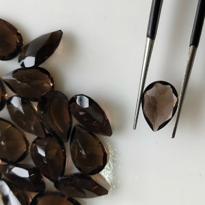 Cuarzo Ahumado Natural, Corte Pera de 12x8 mm, Piedra Preciosa Suelta de la Mejor Calidad para la Fabricación de Joyas - Product Image 2