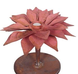 Verde óxido antiguo Navidad hierro decorativo flor candelabros soporte para el hogar vacaciones fiesta boda Navidad Decoración - Product Image 3