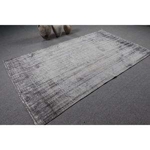 พรมตุรกี, พรมขนาดใหญ่ 5.3x8.8 ฟุต, พรมขนสัตว์สีเทาดำ - Product Image 2