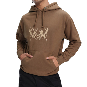 เสื้อมีฮู้ดผู้ชายสไตล์ใหม่สตรีทแวร์ขายดีสำหรับผู้ใหญ่เทคนิคปักลายสีพื้นย้อมสีดิจิทัลสำหรับฤดูหนาว - Product Image 2