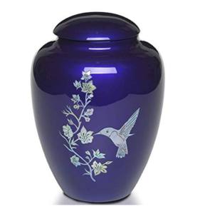 Urnas de cremación para adultos de aluminio Humming Bird Urnas de metal para cenizas humanas de la mejor calidad para funerarias - Product Image 1