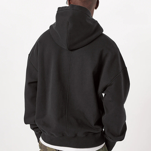 Sweat à capuche boxy de haute qualité 100% coton Sweat à capuche en molleton unisexe surdimensionné de poids lourd Streetwear Sweats à capuche blancs - Product Image 3