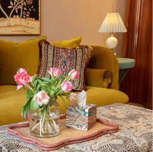 ถาดหวายหอยเชลล์ธรรมชาติสำหรับตกแต่งบ้านการจัดเก็บอาหารดีไซน์ห้องครัวทำจากเวียดนาม - Product Image 2