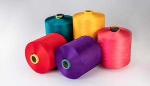 Fournisseur indien haute sur demande 300/96 lui facile à teindre à faible retrait polyester fil texturé pour tissus tissage industriel - Product Image 3