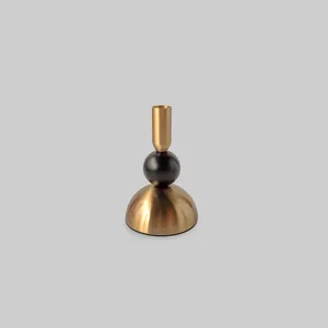 Juego de candelabros modernos de metal negro y dorado, elegante acento decorativo para decoración del hogar y eventos, candelabro de nuevo estilo - Product Image 5