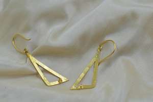 Venta al por mayor nueva llegada última tendencia hecha a mano chapado en oro pendientes de latón para niñas y mujeres - Product Image 4