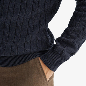 Suéter de punto de gran tamaño de manga completa de primera calidad para hombre, nuevo suéter de invierno de marca personalizada a la moda para hombre - Product Image 6