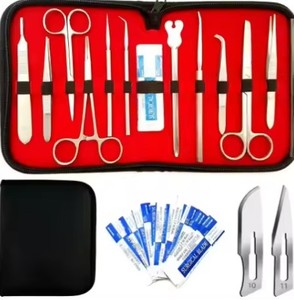 Kit de suture pour étudiants en médecine, kit de pratique de suture chirurgicale, kit de suture, instrument médical, approuvé CE ISO - Product Image 1