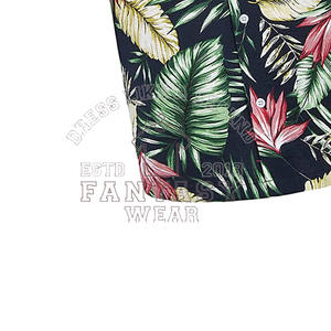 FANTASY WEAR OEM Vente en gros et personnalisation du logo Chemise en mousseline florale à manches courtes certifiée CE ISO - Product Image 2