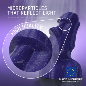 Filament WINKLE PLA HD à paillettes 1,75 mm 1 kg pour imprimante 3D, vente en gros, finition FDM, impression facile, sans déformation, fabriqué en Europe, 0,05 mm - Product Image 2