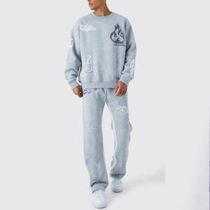 Bas prix marque matériel écologique hommes survêtement vêtements de plein air à manches longues hiver chaud imprimé survêtement pour hommes - Product Image 1