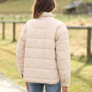 <b>Womens</b> Quilted Puffer <b>Jacket</b> Stand Collar Winter Coat Warm <b>Padded</b> Outerwear Stylish Puffy <b>Jacket</b> with Button Cuffs - Product Image 6