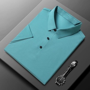 Camiseta de manga corta transpirable de seda de hielo de primera calidad para hombre, camiseta POLO bordada de marca superior de lujo de verano con solapa, ropa informal para hombre - Product Image 2