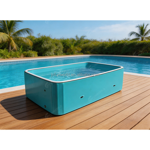 <span class=keywords><strong>Piscine</strong></span> carrée <span class=keywords><strong>gonflable</strong></span> sur mesure, portable, en tissu Drop Stitch, pour adultes, utilisation en extérieur dans la cour. - Product Image 5