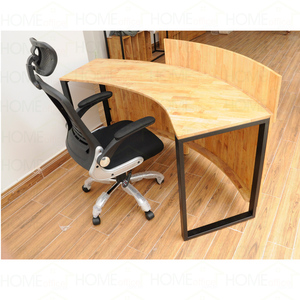 BLT68002-Durable Simple Curved AA Rubber Half <b>Compact</b> Reception <b>Desk</b> Modern Minimalist for Commercial Use Clinics Schools Spas - Product Image 4