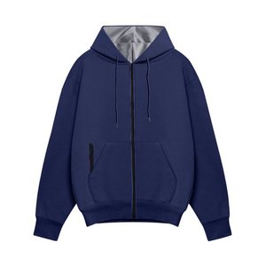 Otoño Invierno conjunto de dos piezas hombres y mujeres Casual polar cálido sólido de gran tamaño con capucha chándal manga larga deporte Sudadera con capucha traje - Product Image 4