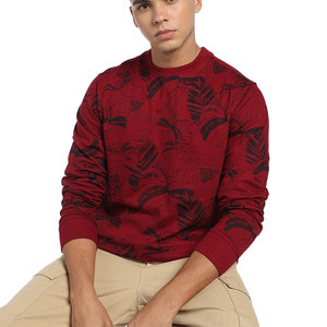 Venta al por mayor OEM personalizado pesado peso pulóver cuello redondo 100% algodón de gran tamaño cuello redondo sudaderas térmicas - Product Image 5