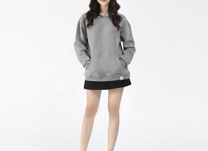 Jersey elegante para mujer, de algodón 100% sudaderas con capucha, sudaderas de lana de gran tamaño, ropa de calle bordada personalizada de peso pesado para primavera - Product Image 6