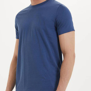 Factory Customised Men's <b>Short</b> <b>Sleeve</b> Cotton T-Shirts Breathable O-Neck <b>Tops</b> Low Price Basic Cotton Worsted T-Shirts - Product Image 3