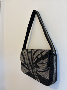 New Design Evening Clutch Bag Seed Bead Embroidery Satin Cotton Lining Elegant Beaded Cross-Body Strap <b>Magnetic</b> Closure Handbag - Product Image 3