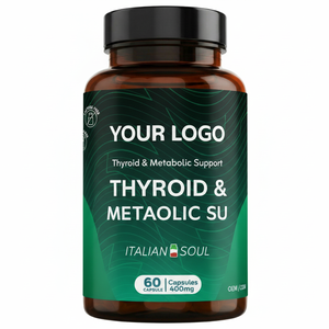 Complément alimentaire RedMoringa OEM Private Label pour le soutien de la thyroïde et du métabolisme, 60 capsules de 400 mg, fabriqué en Italie - Product Image 1