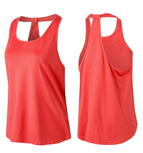 Ropa Deportiva duradera para mujer, prendas de entrenamiento para correr, Yoga, espalda cruzada, Color negro, camisetas lisas sin mangas - Product Image 4